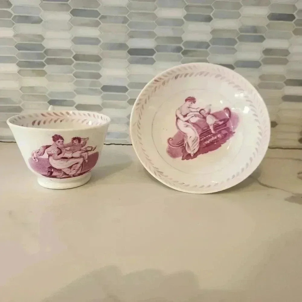 Rare Vintage Regency porcelain cup and plate